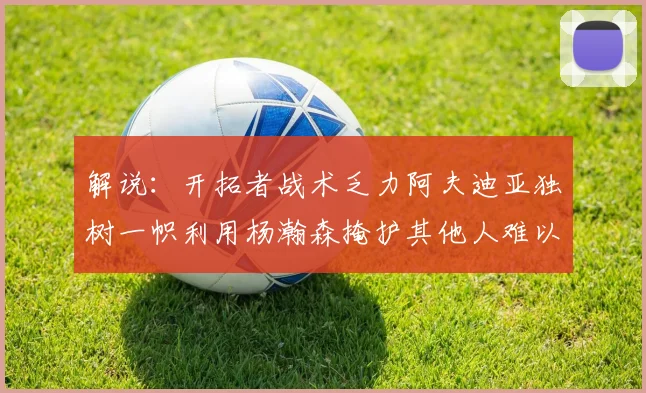 解说：开拓者战术乏力阿夫迪亚独树一帜利用杨瀚森掩护其他人难以配合